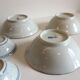 set of 4 bowls and 4 asian porcelain cups