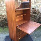 Vintage teak secretary with 3 drawers