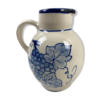 Ceramic pitcher decorated grapes