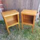 Pair of bedside nightstands with vintage wooden case
