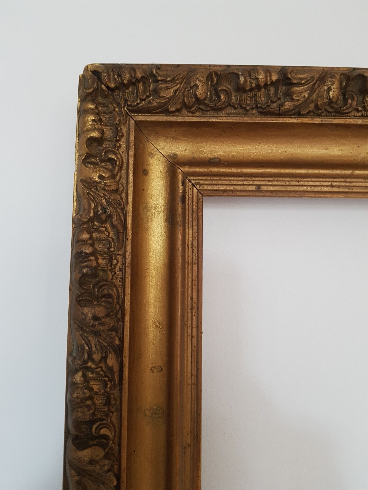 Old molded gilded frame