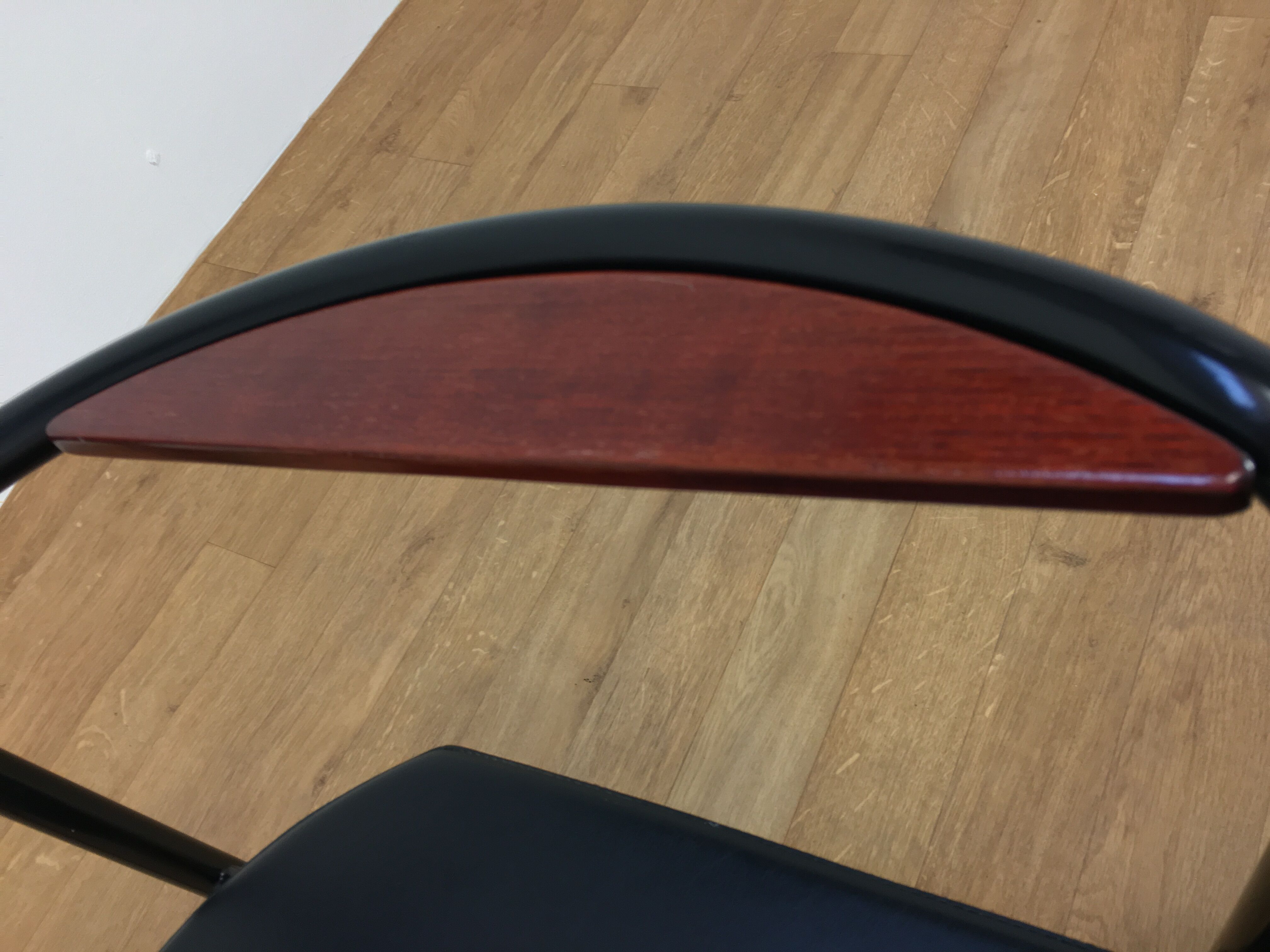 Artelano leather and wood office chair, 80s
