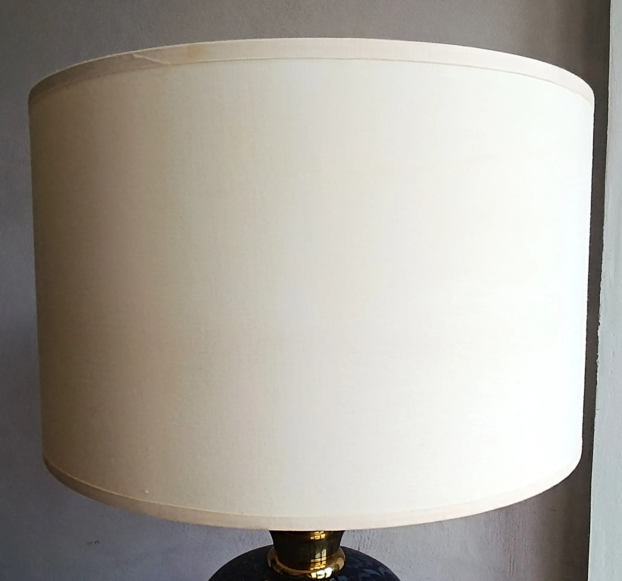 LE DAUPHIN lamp in vintage ceramic and brass