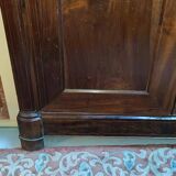 Wardrobe in walnut and marquetry and boxwood fillets from the Consulate period circa 1810