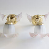 Pair of flower sconces