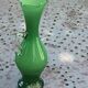Vase in green opaline and vintage blown glass