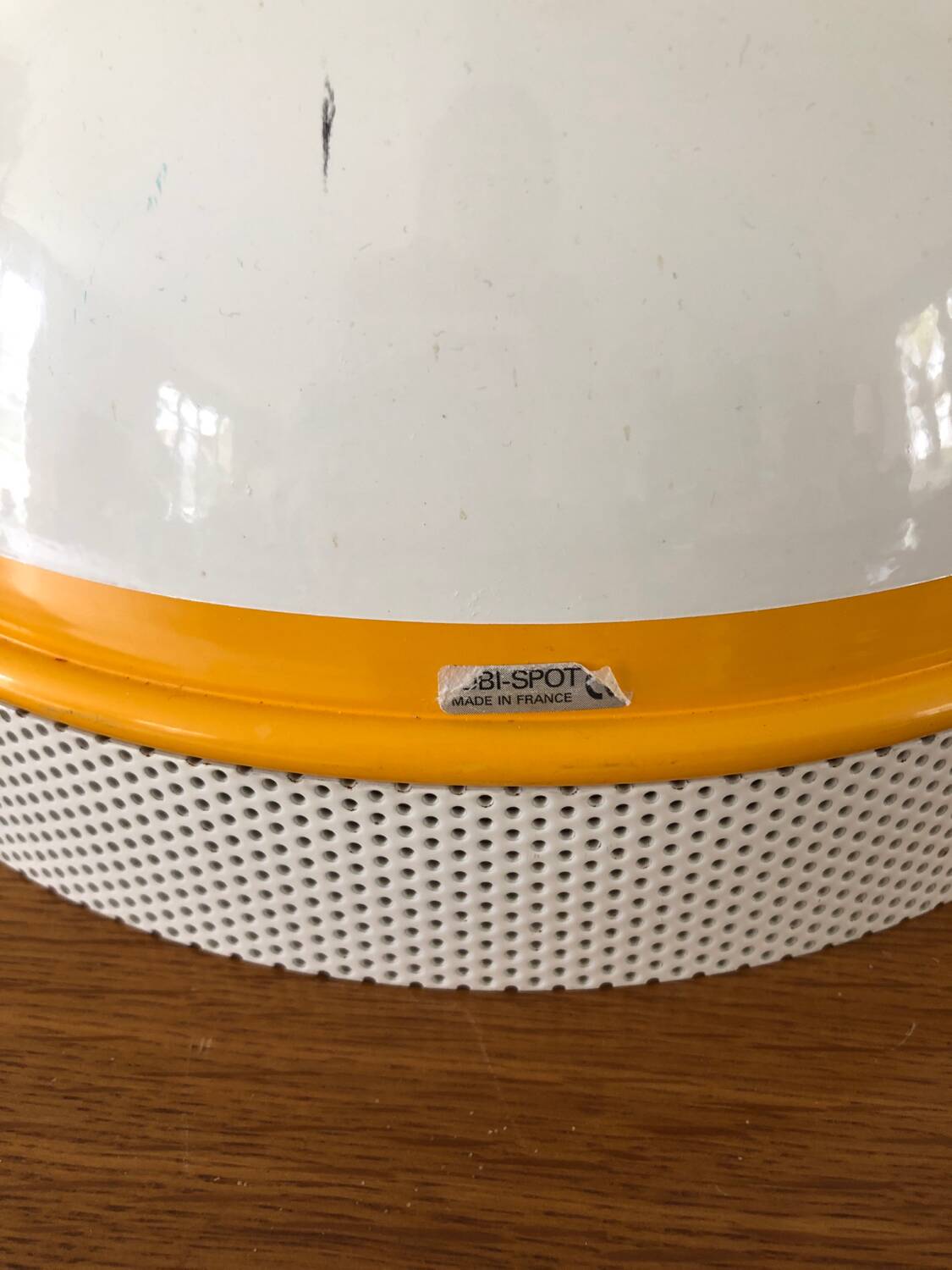 Vintage yellow Cubi Spot industrial pendant light