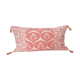 Housse de coussin brodé blanc / rose vif - 30 x 50