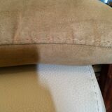 Italian sofa in two leathers CALIA