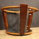Table basse italienne en bois et verre, années 60