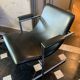 Pair of armchairs " oslo " by rudi verelst for novalux, belgian designer, chrome metal, ca 1970s