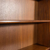 Mid-century teak shelf with pull-out top, Denmark, 1960s
