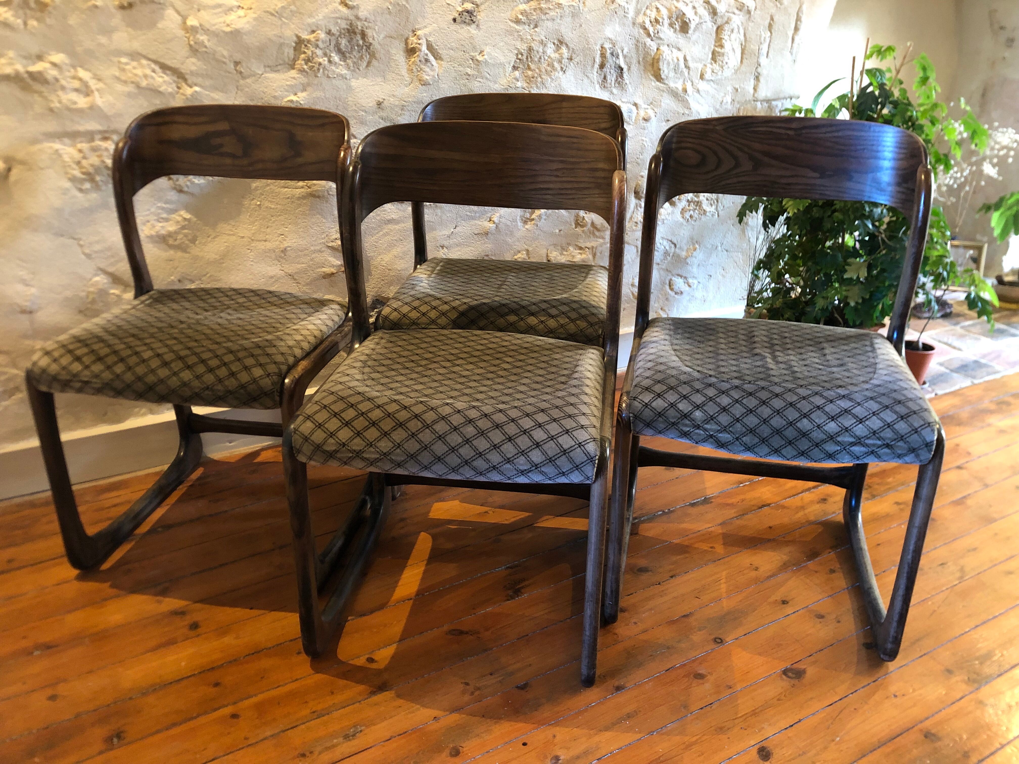 4 Baumann chairs model sled