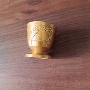 5 vintage egg cups aluminum art deco france