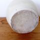 small green and cream glazed ceramic vase
