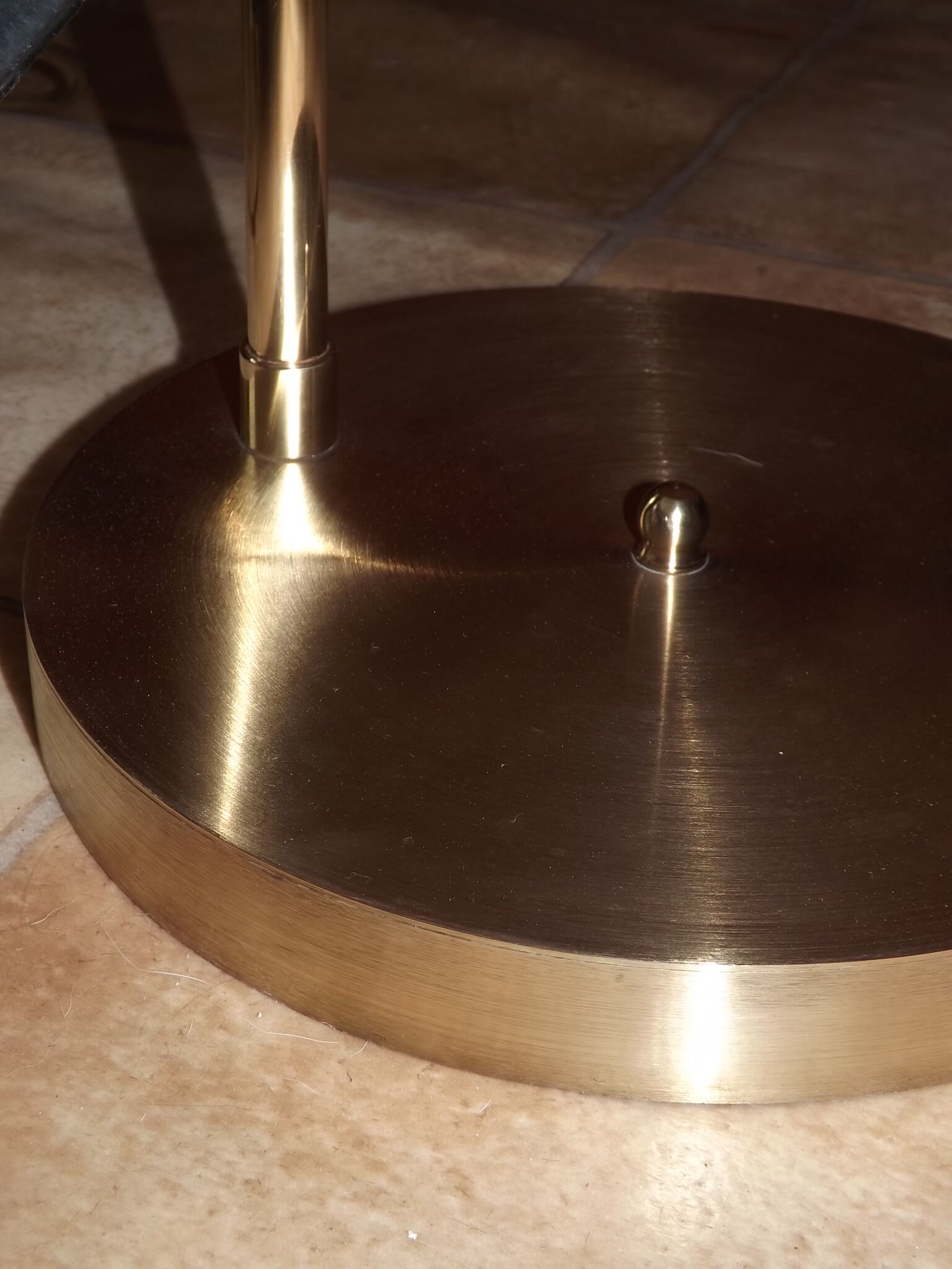 Modernist brass floor lamp deknudt 1970 vintage