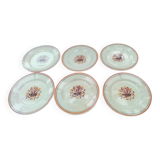 6 Creil Montereau dessert plates