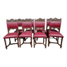 Série de 8 chaises Renaissance en noyer vers 1850