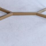 Oval dining table in white Ibiza marble 160x90x75