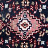 Tapis vintage indien Indo-Mahal fait main en laine – 61 x 88 cm – 1970s