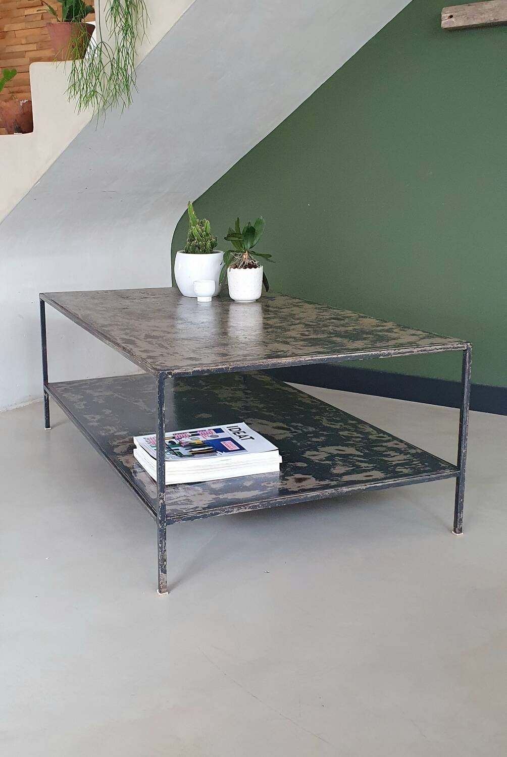 Industrial coffee table