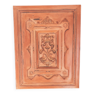 Decorative Hand Painted Old Wooden Door Panel, Unique Piece