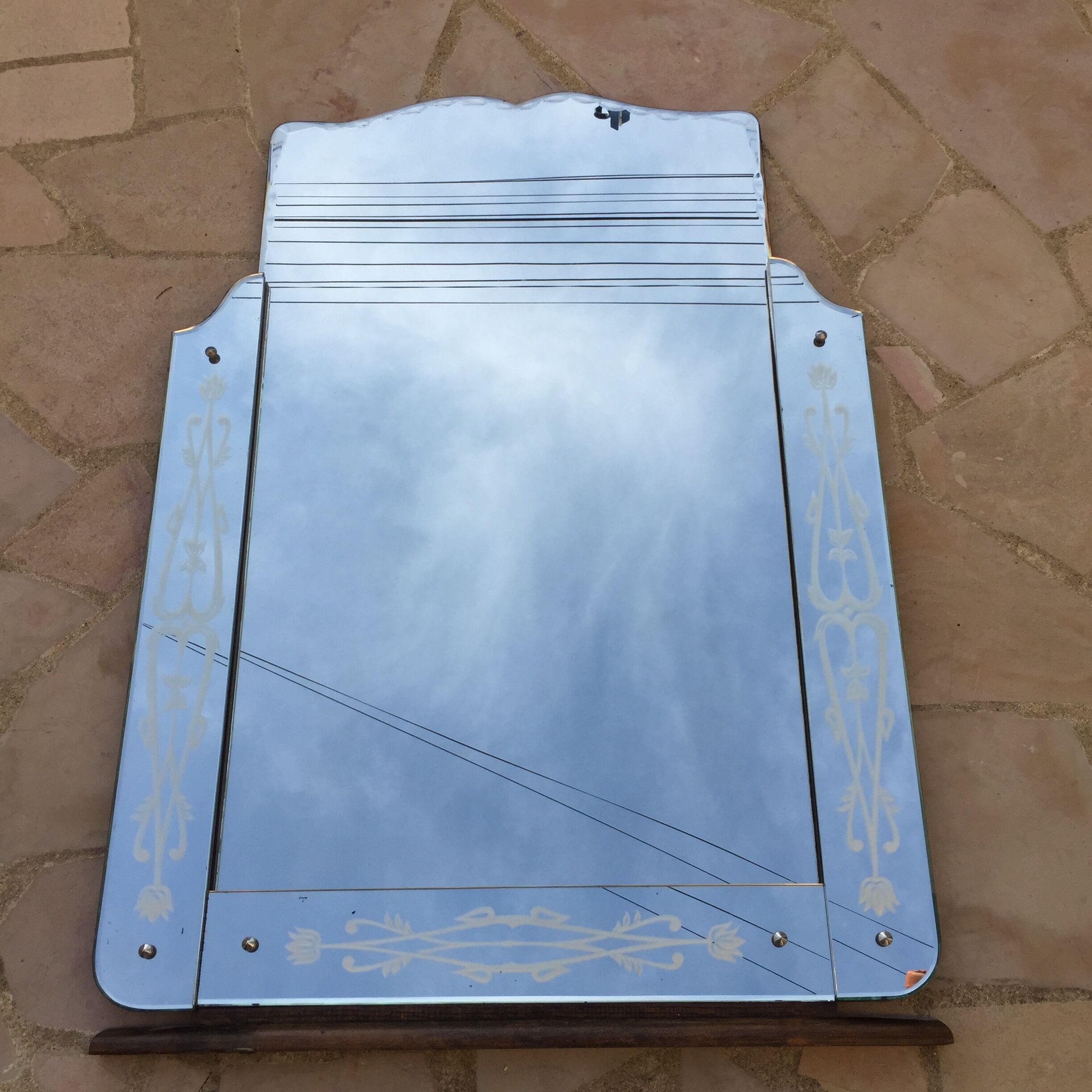 Venetian mirror of the 1950s 111 x 77 cm