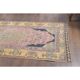 1970s Turkish Oushak Handmade Wool Cotton Pink Area Rug 108x225