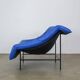 Vintage blue leather Butterfly armchair by Gerard van den Berg for Montis