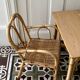 Vintage rattan desk and chair set for children