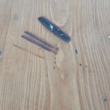 Black and wood table desk