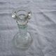 Glass candle holder, orange border