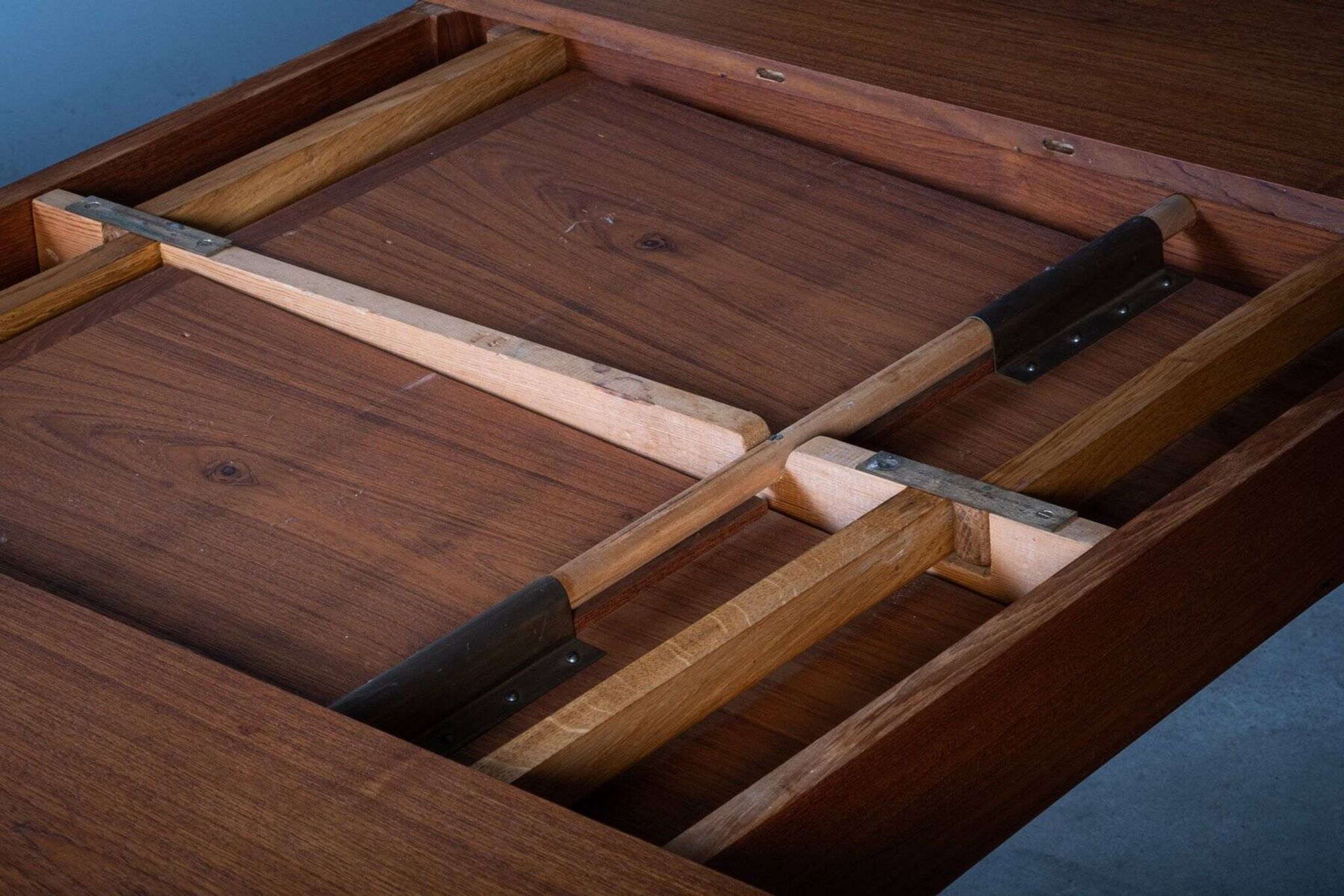 Round Teak Dining Table with Butterfly Extension by Svend Aage Madsen for K. Knudsen, 1960s