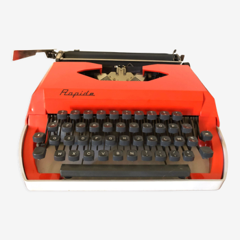 Machine à écrire rouge Rapide rouge orange