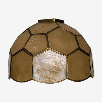 Lampshade year 20 mother-of-pearl and brass