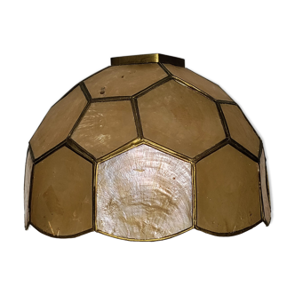 Lampshade year 20 mother-of-pearl and brass