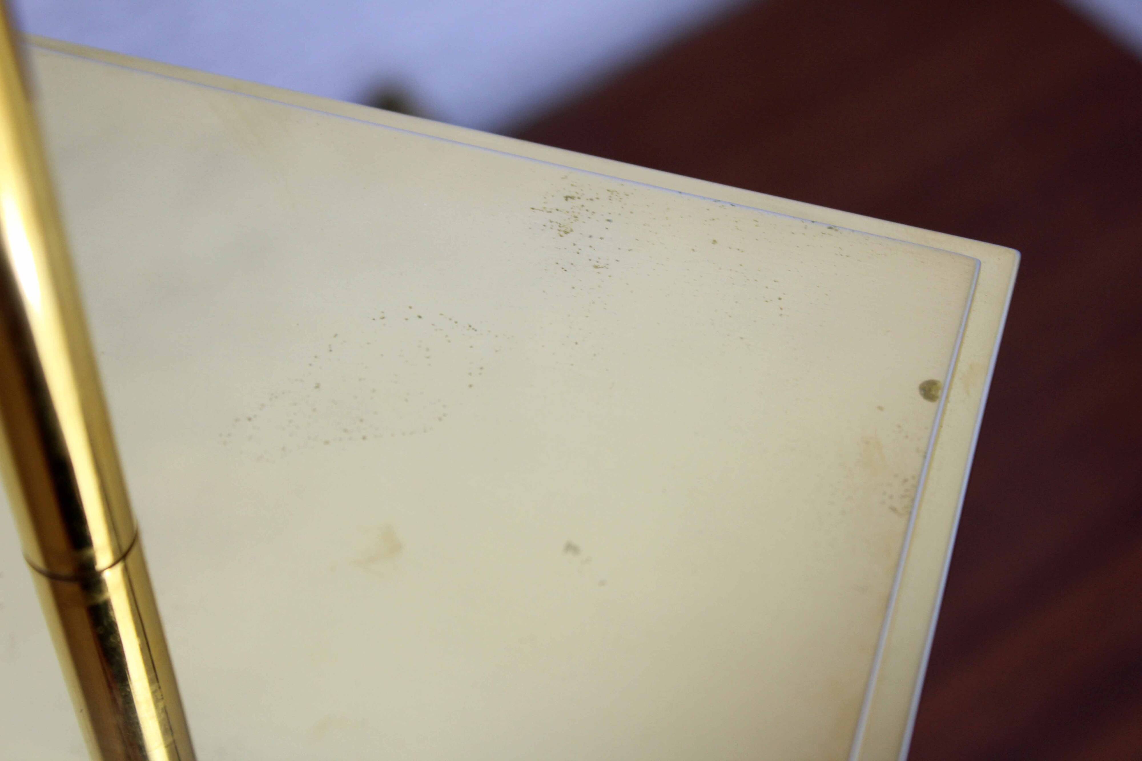 Pair of plexiglass and brass lamps, Italy 1970