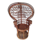 Vintage Emmanuelle armchair in wicker