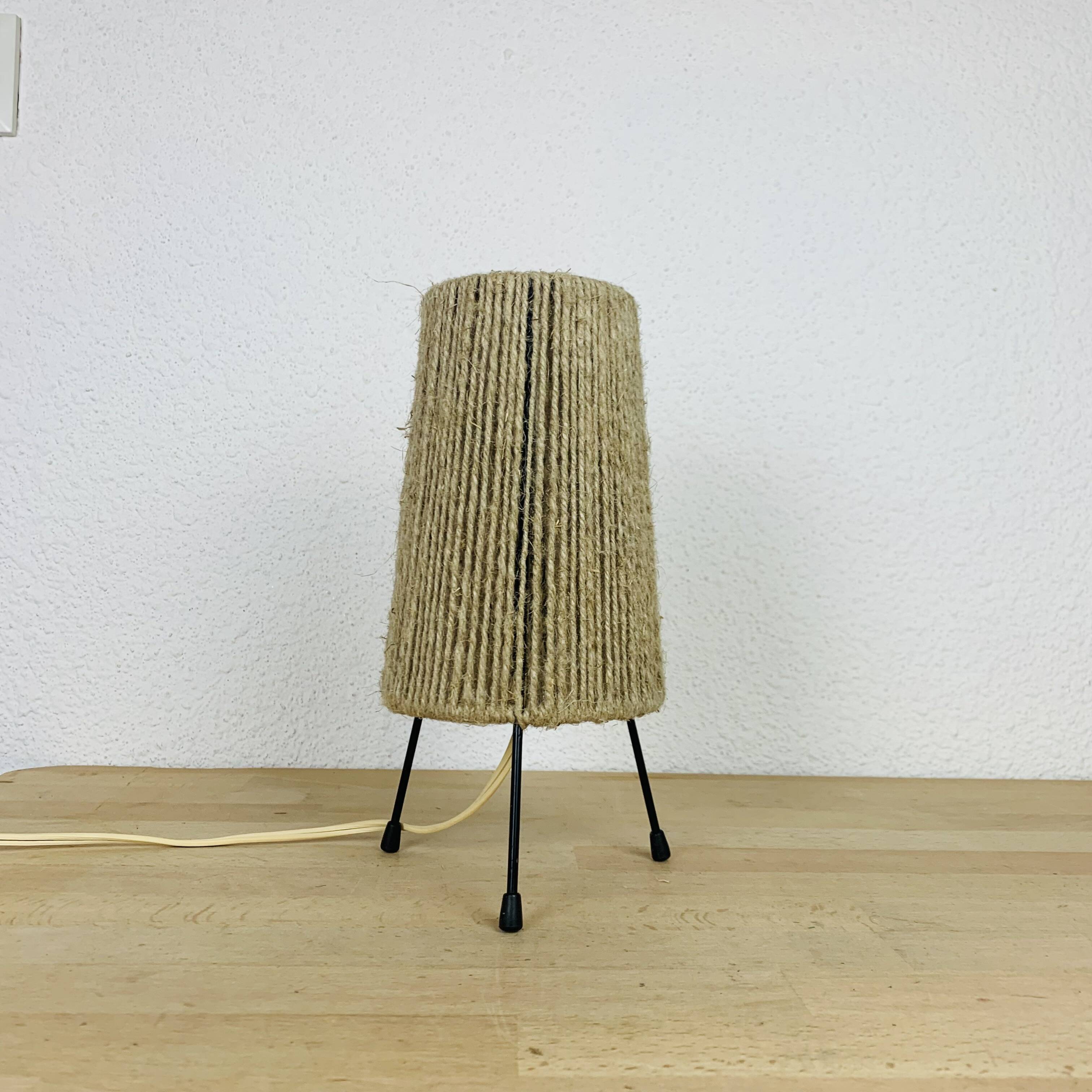50s tripod rope lamp