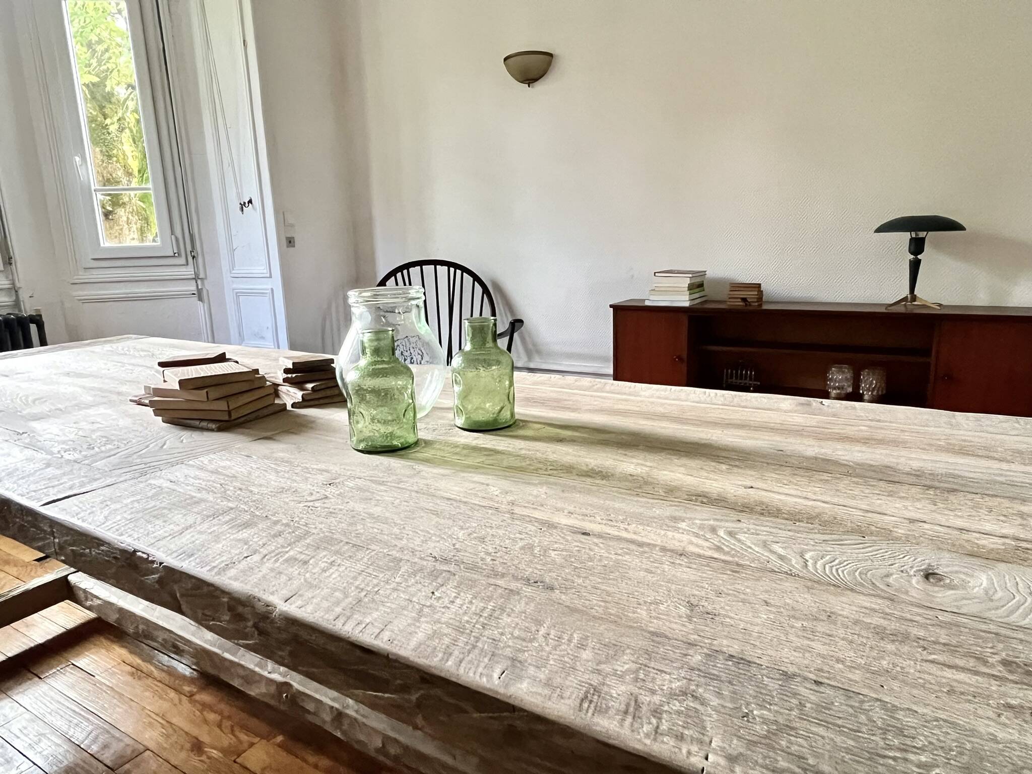 Ancienne Table de Ferme Founder en Chêne Massif 225 cm de long