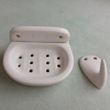 Ceramic soap dish and coat hook