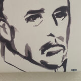 Man - portrait on canvas