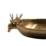 Mid-century Modern brass deers centerpiece / bowl, France 1970s