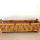bamboo planter, bamboo and rattan plant pot, indoor planter.
