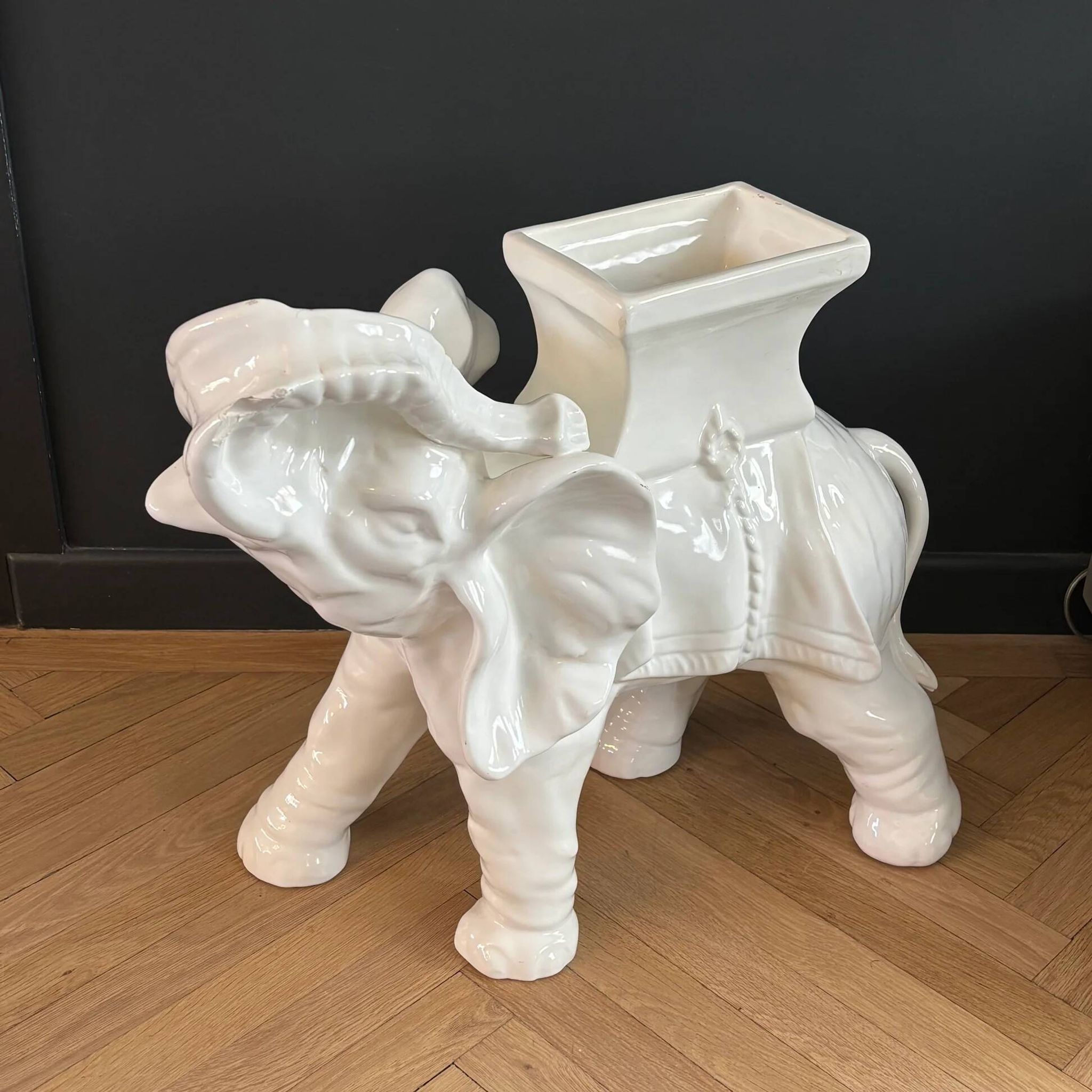 Elephant cache-pot in ceramic - Ref 1339