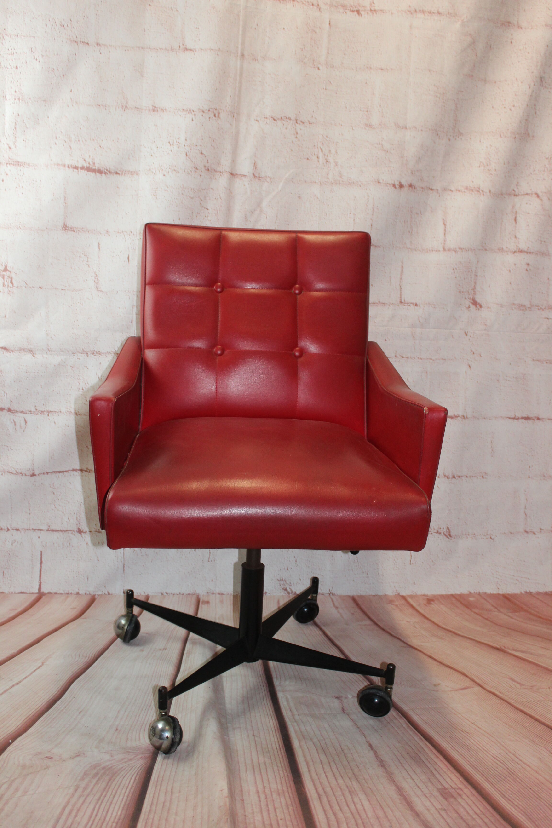Office chair with wheels vintage skai design 1950