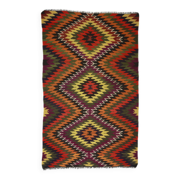 Grand Kilim Turkish Anatolia 180x294 cm Vintage Geometric Handwoven