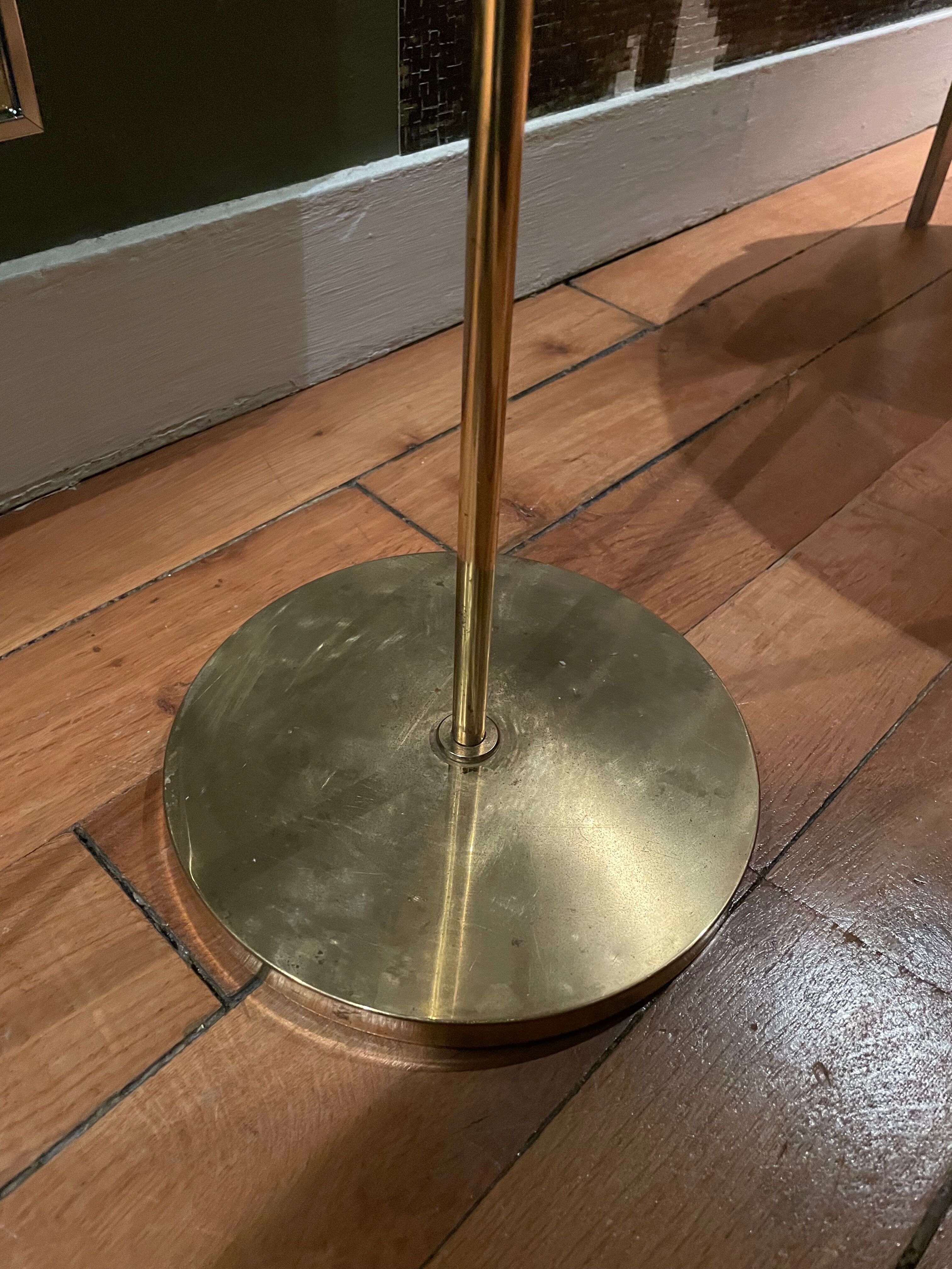 Danish reading lamp 2 height-adjustable reflectors in gold brass Frandsen