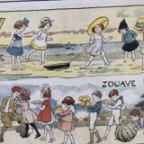 3 placards cartonnés 1920 alphabet des vacances ed bernard carant, dessins de la neziere, de a à z