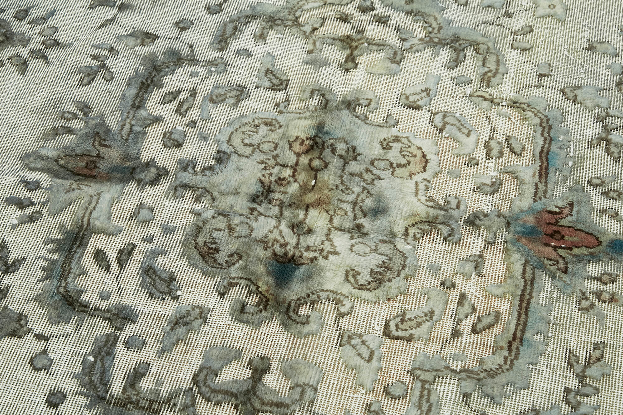 Hand-Knotted antique turkish 1970s, grey, 168x280cm